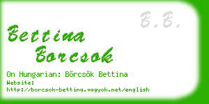 bettina borcsok business card
